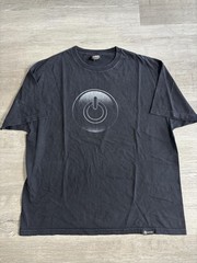 Aunkh Shirt Mens XL Black Power Button Logo Graphic Tee T-Shirt Technology