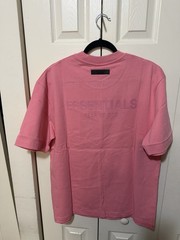 Essentials Fear of God Pink Logo Crew Neck Short Sleeve Cotton T-Shirt XL