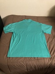 Vintage 909 Collection Mens Green Single Stitch Polo Shirt Size XL