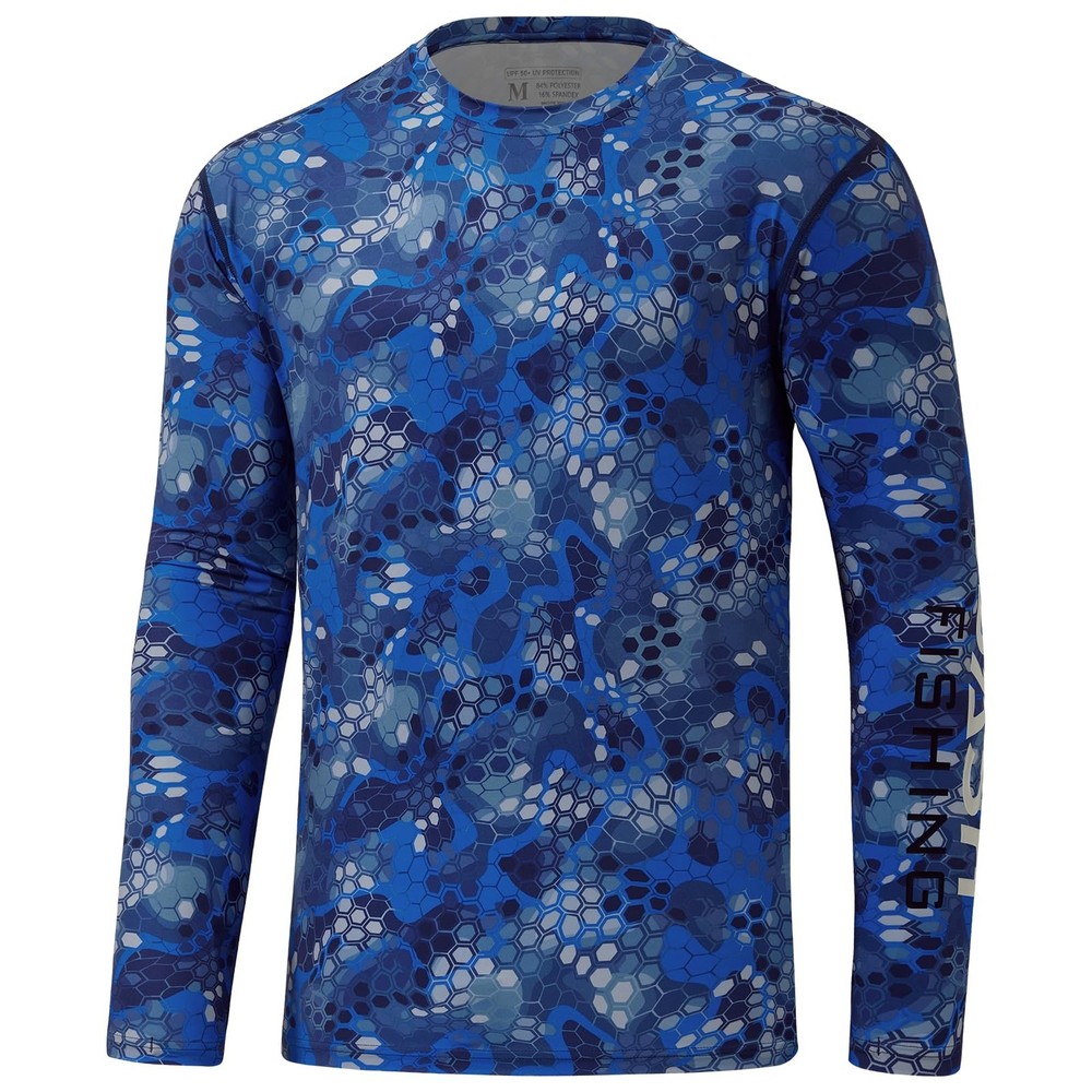 BASSDASH Men’s UPF 50+ Camo Long Sleeve Shirts Quick Dry Lightweight Performa…