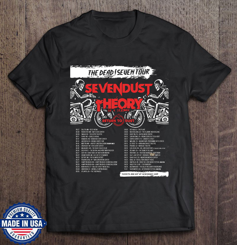 Theory of a Deadman The Dead Seven Tour Cotton T Shirt Size S-5XL