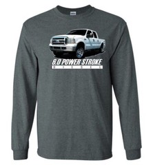 6.0 Powerstroke Shirt, Mens Diesel Truck F250 Long Sleeve T-Shirt