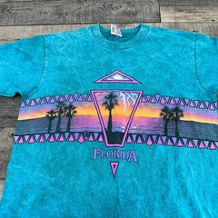 Vintage Oneita Florida T-Shirt Single Stitch 90s Retro USA Cotton Mens Large