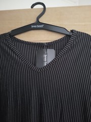 Bruno Banani Straight Line Mens Black Stripe T-Shirt / Top – Size Medium – NWT