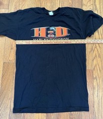 Vintage Harley Davidson T-Shirt Men’s Large TSI Columbia CT Black Graphic Tee