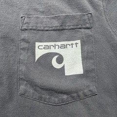 Carhartt Mens Relaxed Fit Pocket T-Shirt Gray Graphic 1889 Tee TK6148-M Small