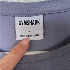 Gymshark Men’s Large Cotton Blend Crew Neck Tee Baby Purple White Logo