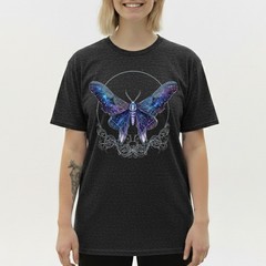 Galaxy Constellation Moth T-Shirt Celestial Butterfly Witchy Space Gift Tee