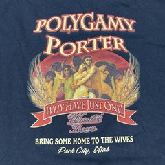 Wasatch Beers Polygamy Porter Beer T Shirt Black Graphic Tee Men’s M