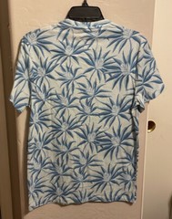 Mens Floral Premier Flex Cotton Tshirt 18” P2P 27” Length Small Orig $24