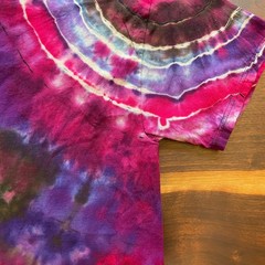 Tie Dyed Unisex T-shirt – Geode Reverse Ice Dye – Pink Purple Size Medium