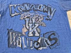 Vintage 80s/90s University Of Kentucky Single Stitch T-Shirt Sz M Blue Best FOTL