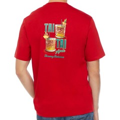 Tommy Bahama TAI TAI Again Mens Regal Red Graphic Crewneck T-Shirt $50