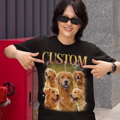 Custom Pet Photo Face Bootleg Shirt Personalized Pet Lover