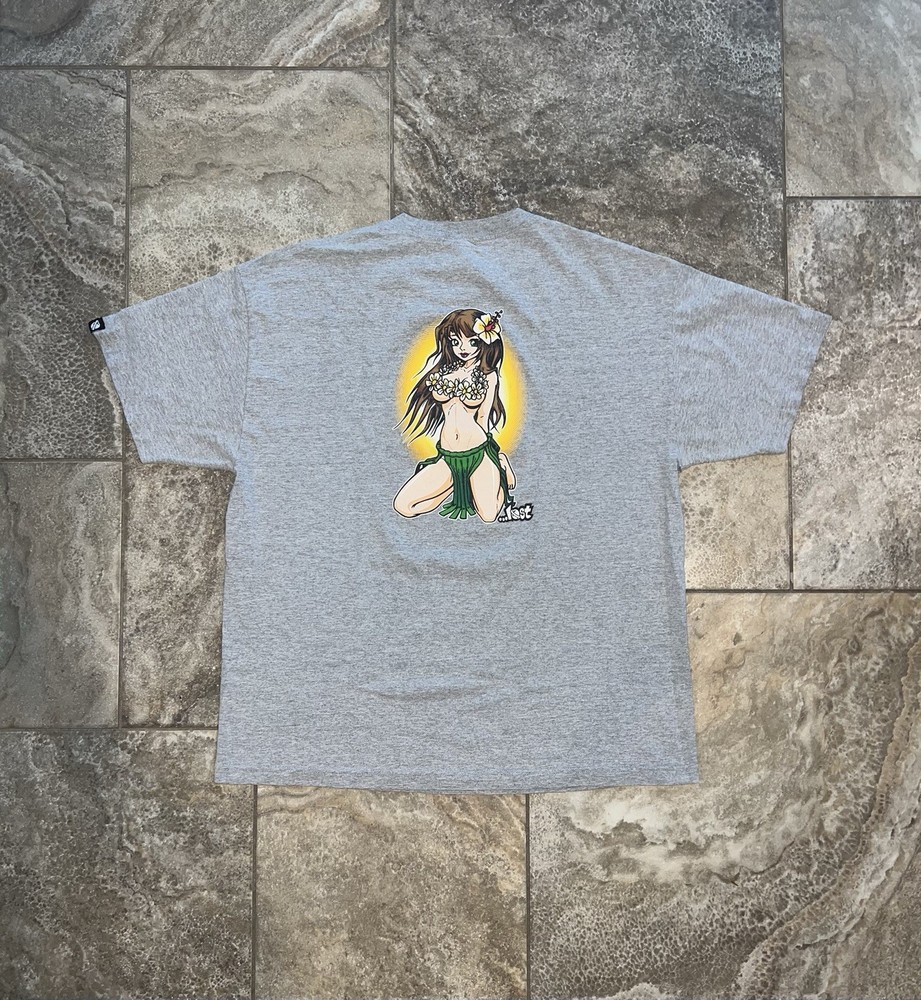 Vintage Lost Enterprises Surf T Shirt Pinup Girl Hula Men’s Size XL Hook UPS
