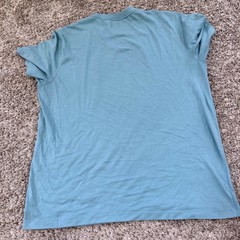 Old Navy Mens Large Teal Blue Tropical Beach Surf Graphic Soft Washed T-Shirt