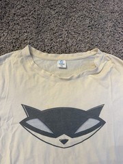 Vintage PlayStation Sly Cooper Beige Logo Video Game Promo T-shirt Mens Large L
