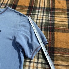 Vintage 90s Polo Ralph Lauren V Neck T Shirt Blue Mens XL Made In USA Old Money