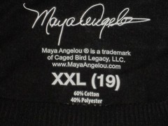 Maya Angelou Silhouette Tee-Shirt “Trying To Be Normal” Size 2XL Or 19 NWT