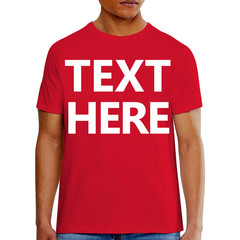 Hanes 5180 Men’s T-Shirt – Custom Print – Add Any Text – Personalized Tee