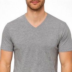J Crew T-Shirt Mens M Gray Heather V-Neck Basic Washed Jersey Casual Minimalist