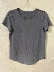 Lululemon Love Crew Short Sleeve T-Shirt in Black and White Stripe