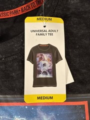 Adult Black M Unisex Universal Mineral Wash Fabric Ribbed Knit Collar Family Tee