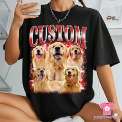 Personalized Pet Bootleg Shirt Custom Dog Cat Photo Tee Gift