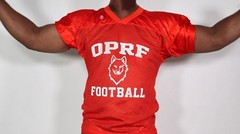 MEN’S SHORT SLEEVE ORANGE MESH FOOTBALL SHIRT SIZE S-M