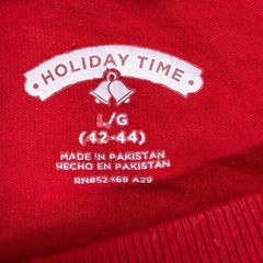 Holiday Time Mens T-Shirt Regular Red Cat Wreath Graphic Christmas Large