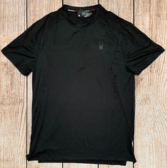 NWT Medium Spyder Active PROWEB Men’s Black Stretch Short Sleeve Tee T-Shirt