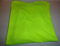 (LOT OF 3) 2XL/2 XLARGE HI-VIS SAFETY NEON YELLOW Menards USA FLAG Work T-Shirt