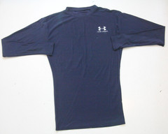 Under Armour Blue T-Shirt Top Long Sleeve Medium Polyester Elastane Heat 1303