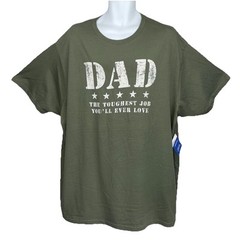 NEW! DAD Military Style T-Shirt/ Men’s (3XL) Olive Green Cotton Poly Blend NWT