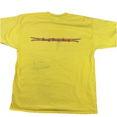 Vintage Diablo Paintball T-Shirt Men Sz XL Y2K Graphic Crew Yellow Short Sleeve