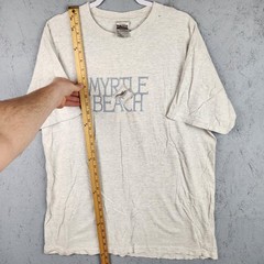 Vintage Myrtle Beach Shirt Mens XL Gray Embroidered Dolphin USA 90s Thrashed