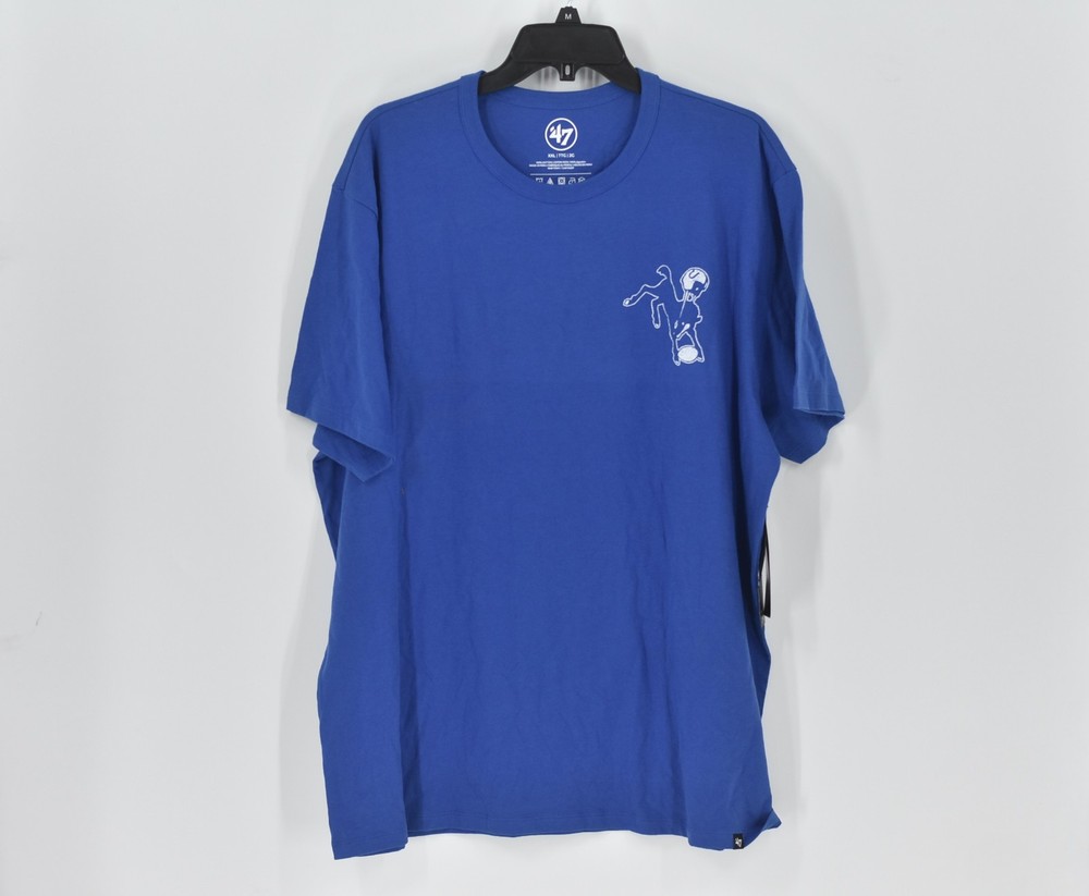 Men’s ’47 Indianapolis Colts Historic Grit T-Shirt In Jetty Blue Size XXL