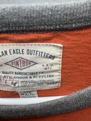Y2K American Eagle Shirt Men’s Size Medium Embroidered Logo Graphic Distressed