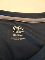 New Athletic Works Men’s T-Shirt Navy Blue 5XL Polyester DriWorks Breathable