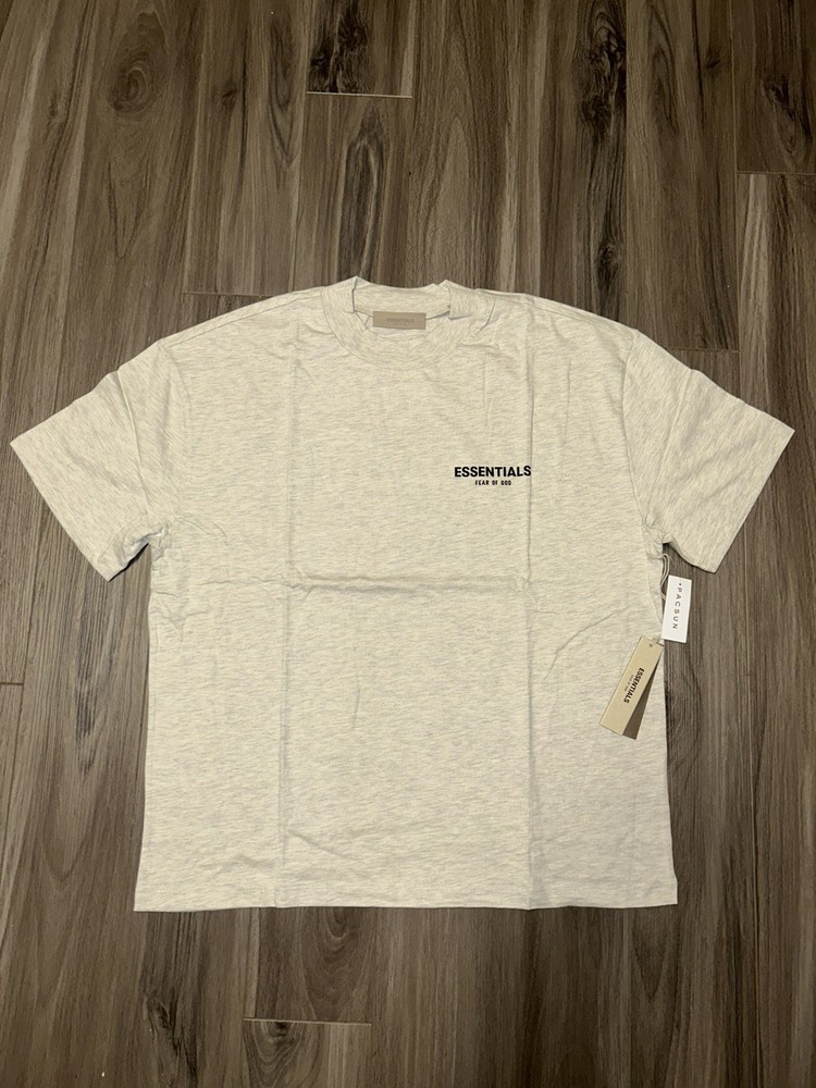 Fear of God Essentials T-Shirt SS22 Light Oatmeal Gray – 100% Authentic (XL)
