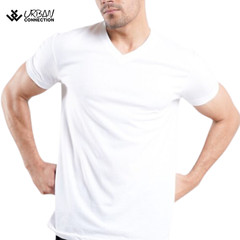 Pack of 12 Shirts | White V-Neck T-Shirt | Urban Connection | Sizes: Small – 6XL