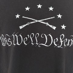 This We Will Defend T Shirt Mens Size Medium Black Grunt Style Military Militia