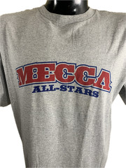 Mecca USA Vintage Y2K Hip Hop Varsity Script Graphic Tee Gray Size L NWT