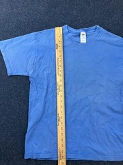Fruit of the Loom Shirt Mens Medium Blue Easy to Wear 100% Cotton Crewneck