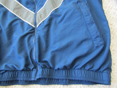 U S Air Force Jacket Blue with Stitched Letters and Silver Reflective Stripes L