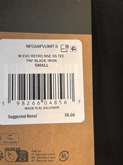 The North Face Men’s Black Short-Sleeve Tee with Orange Logo. SZ S. NWT