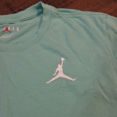 Jordan Jumpman Blank T Shirt Mens XL Emerald Rise Green White Logo Short Sleeve
