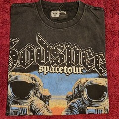 Godspeed NY Space Tour Astronaut All-Over Tee Black Mens Small NWT Rhinestone…