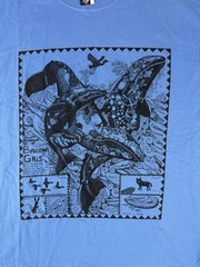 Yazbek Gray Whale Mexico Men’s Size Large T-Shirt Blue NOS