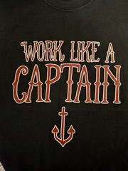 Work Like A Captain • Play Like A Pirate Party Black T-Shirt Size XL